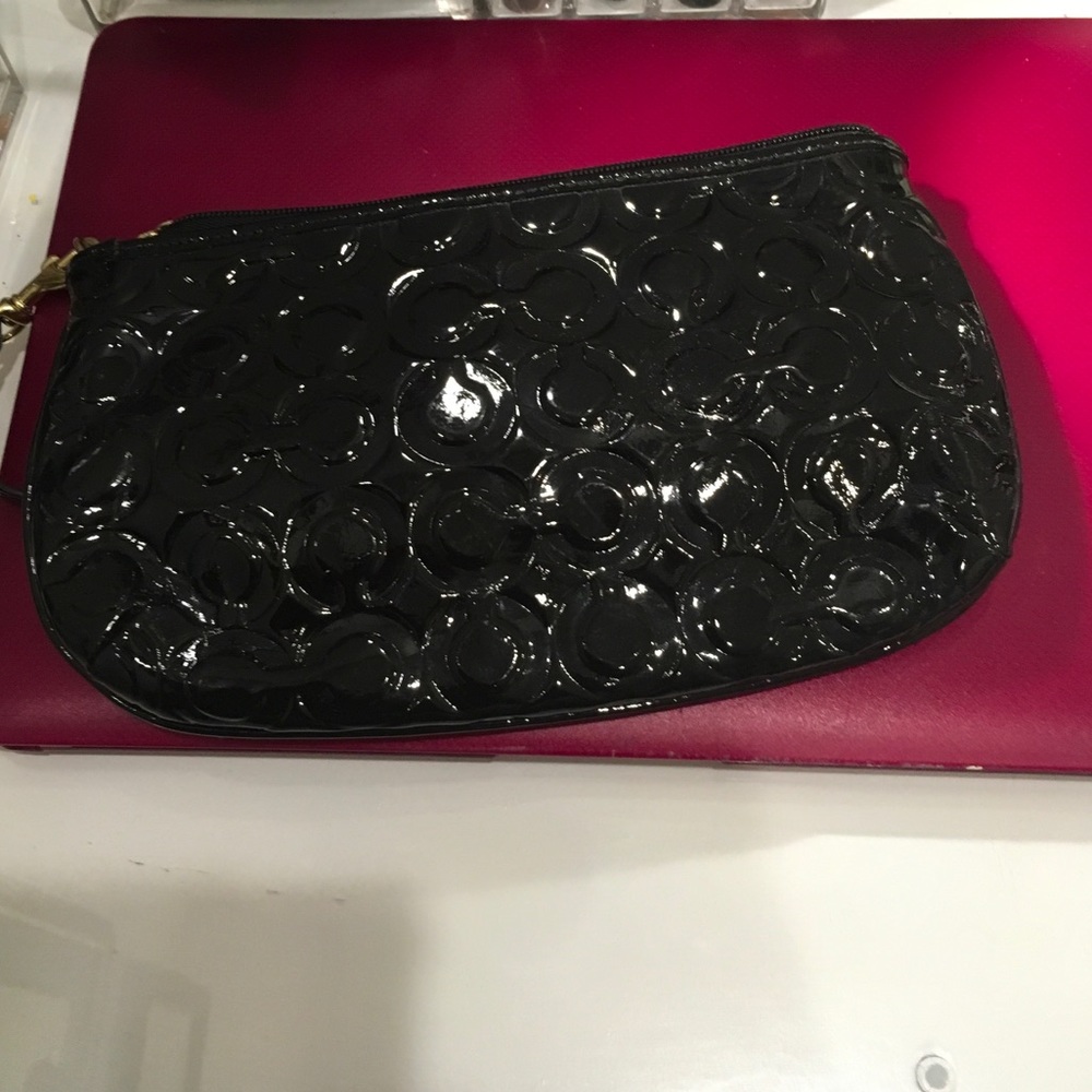 Coach Peyton Embossed Patent Leather Wristlet - Picture 2 of 4